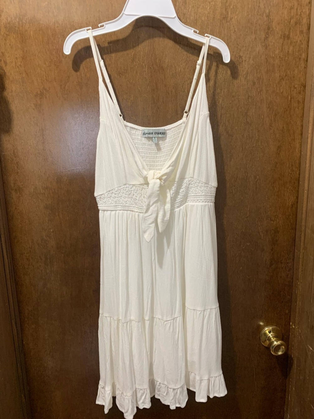 Almost Famous white Tie-Front Dress